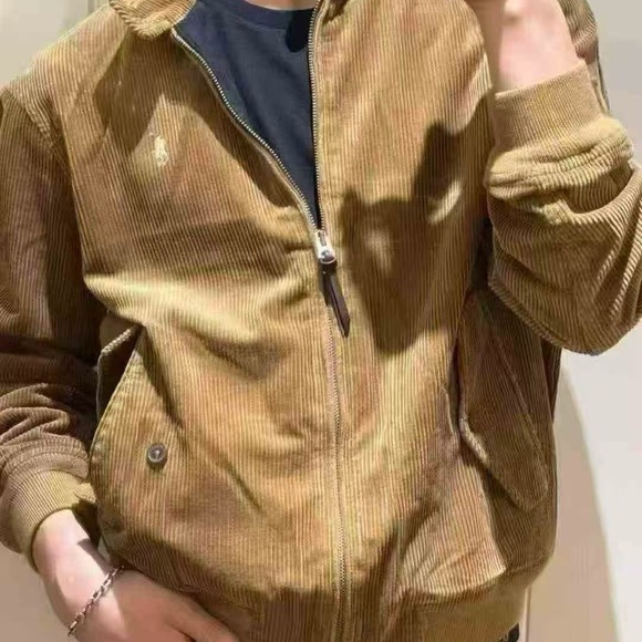 Polo by Ralph Lauren Men's Tan Corduroy Bomber Jacket nwt - Picture 9 of 11